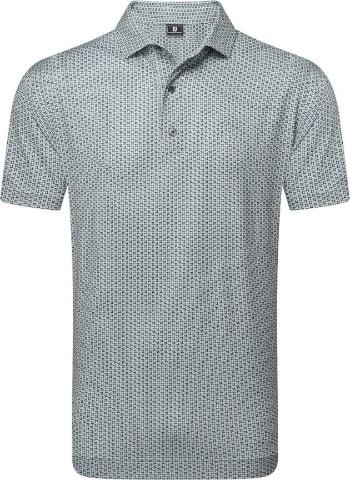 Footjoy Houndstooth Geo Lisle Mens Grey M Polo košile
