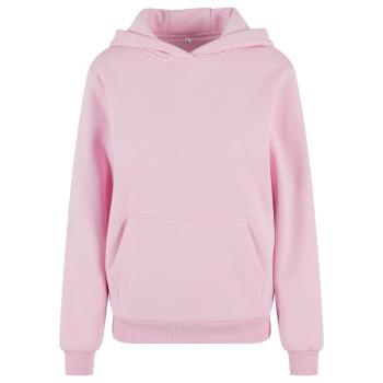 Build Your Brand Hebká dámská mikina přes hlavu Fluffy - Jemně růžová | 5XL