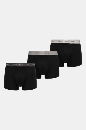 Boxerky Tommy Hilfiger 3-pack pánské, černá barva, UM0UM03411