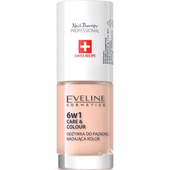 Eveline Cosmetics Nail Therapy Care & Colour kondicionér na nehty 6 v 1 odstín Nude 5 ml