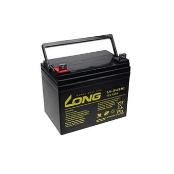 Long 12V 34Ah olověný akumulátor DeepCycle AGM F4 (U1-34HE) (PBLO-12V034-F4AD)