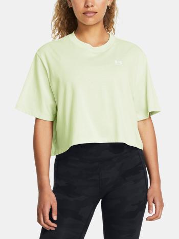 Under Armour UA Boxy Crop Logo SS Triko Zelená