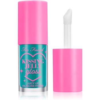 Too Faced Kissing Jelly Lip Oil Gloss olejový lesk na rty pro intenzivní hydrataci odstín Sweet Cotton Candy 4,5 ml