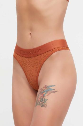 Tanga Calvin Klein Underwear oranžová barva, 000QF7287E