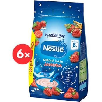 NESTLÉ mléčná kaše jahoda na dobrou noc 6× 300 g (7613287890788)