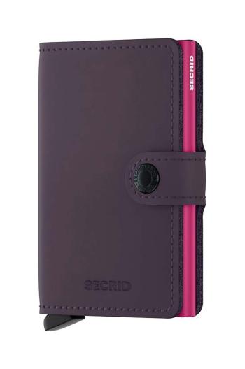 Kožená peněženka Secrid Miniwallet Matte Dark Purple-Fuchsia fialová barva