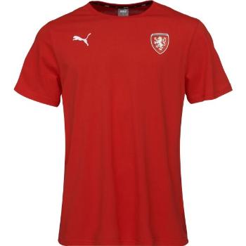 Puma CASUALS TEE FAČR Pánské triko, červená, velikost