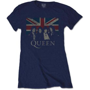 Queen tričko Vintage Union Jack Modrá XXL