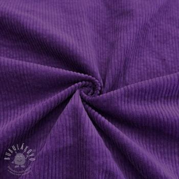 Manšestr 6W WASHED STRETCH purple