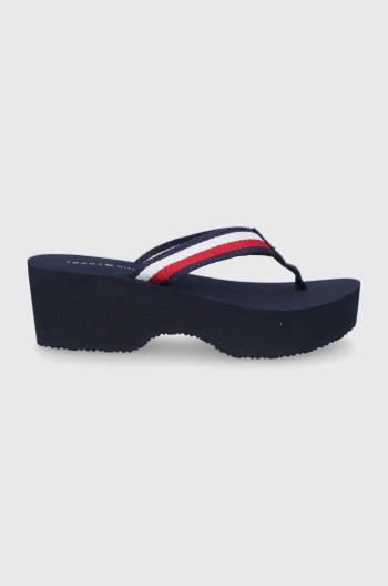 Žabky Tommy Hilfiger dámské, tmavomodrá barva, na platformě