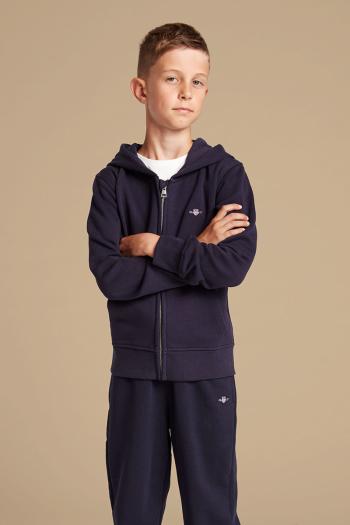 MIKINA GANT SHIELD FULL ZIP HOODIE EVENING BLUE