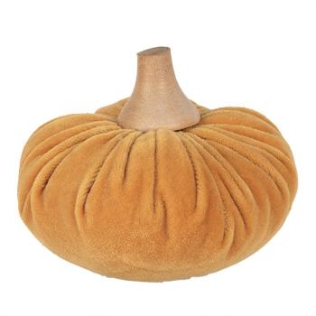 Oranžová textilní dekorace dýně Pumpkin M - Ø 12*10 cm 65427