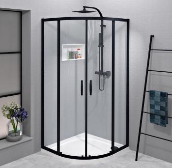 GELCO SIGMA SIMPLY BLACK Čtvrtkruhový sprchový kout 900x900, čiré sklo, GS5590B GS5590B