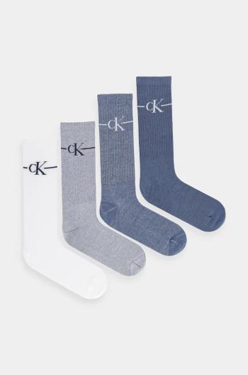 Ponožky Calvin Klein Jeans 4-pack pánské, modrá barva, 701229454