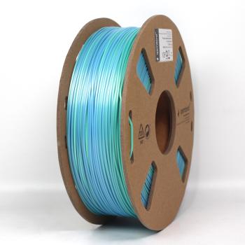 GEMBIRD 3DP-PLA-SK-01-BG, 3D filament, PLA, 1,75mm, 1000g, silk rainbow, modrá/zelená