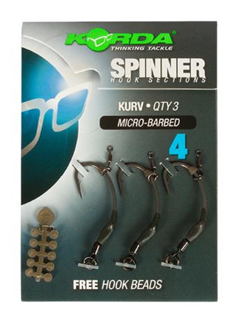 Korda háčky spinner hook sections kurv-velikost 4