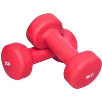 Gorilla Sports Jednoručky na aerobik, 2 x 3 kg, červené