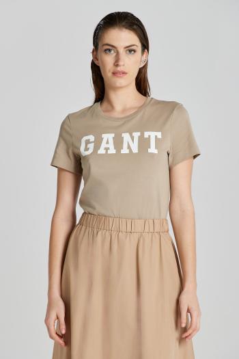 TRIČKO GANT REG GRAPHIC SS T-SHIRT COLD BEIGE