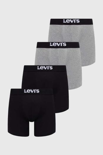 Boxerky Levi's 4-pack pánské, černá barva