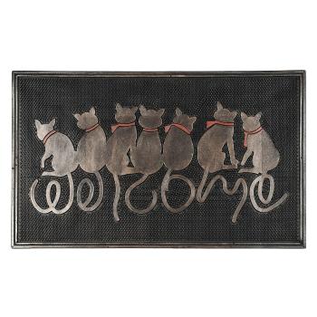 Covoraş intrare exterior, Pisici stând, 45 x 75 cm