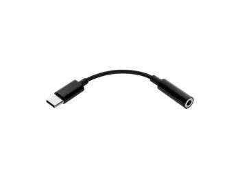 Adaptér REBEL RB-6006-16-B USB-C/JACK 3,5mm (pro poslech hudby)