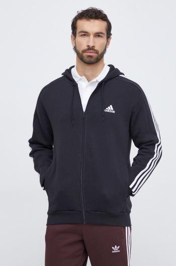 Mikina adidas pánská, černá barva, s kapucí, s aplikací, IB4029