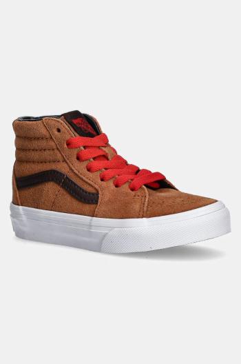 Dětské semišové tenisky Vans SK8-Hi béžová barva, VN000CY9N1Z1