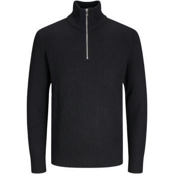 Jack & Jones  Jjeperfect Knit Half Zip 12257773  Svetre Čierna