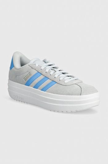 Dětské semišové sneakers boty adidas VL COURT BOLD šedá barva, IH8033