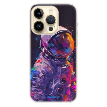 Odolné silikonové pouzdro iSaprio - Neon Astronaut - iPhone 14 Pro