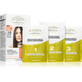 Alfaparf Milano Il Salone Milano Straightening Kit vyhlazující péče pro citlivé vlasy Illuminating Linseed Oil 1 ks