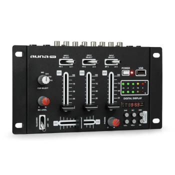 Auna Pro DJ-21 DJ-mixér mixážní pult, USB, černá barva