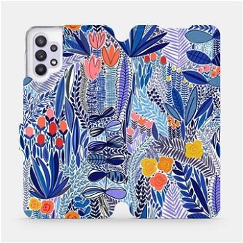 Flip pouzdro na mobil Samsung Galaxy A32 5G - MP03P Modrá květena (5903516763672)