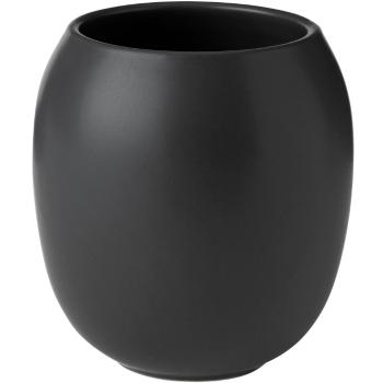 Kelímek na zubní kartáčky FJORD 10 cm, černá, kamenina, Stelton