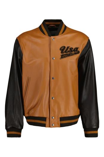 BUNDA GANT LEATHER VARSITY JACKET ARGAN OIL