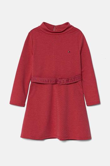 Dívčí šaty Tommy Hilfiger růžová barva, mini, 8720637724576