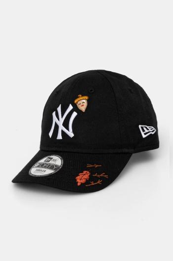 Dětská baseballová čepice New Era NEW YORK YANKEES černá barva, s aplikací, 60565303