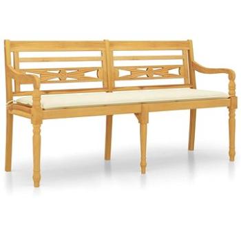 SHUMEE Lavice Batavia s krémovou poduškou 150 cm teak 3100843 (3100843)