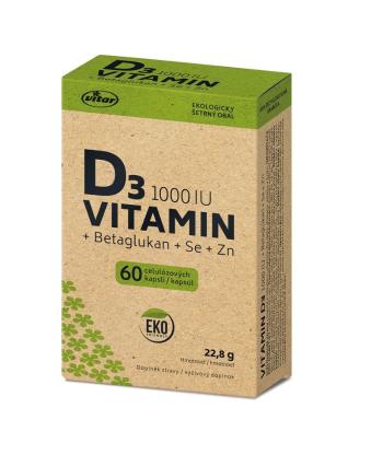 Vitar Vitamin D3 1000 IU + betaglukan EKO 60 kapslí