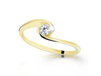 Cutie Jewellery Zásnubní prsten ze žlutého zlata se zirkonem Z6134-10-X-1 65 mm