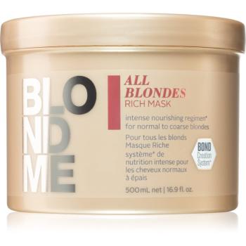 Schwarzkopf Professional Blondme All Blondes Rich vyživující maska pro hrubé vlasy 500 ml