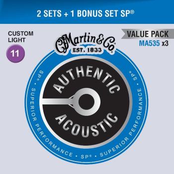 Húr Martin Authentic SP 92/8 Phosphor Bronze Custom Light - Limited 3 Packs