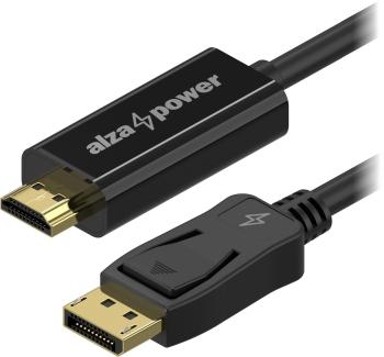 Videokábel AlzaPower Core DisplayPort (M) - HDMI 4K (M) 1 m fekete