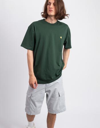 Tričko Carhartt WIP S/S Chase T-Shirt Sycamore Tree/Gold