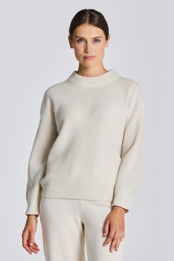 SVETR GANT D2. WOOL RIB C-NECK CREAM