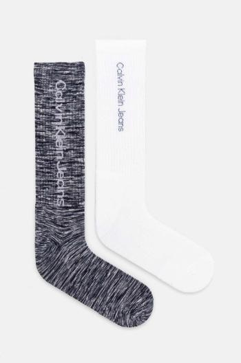 Ponožky Calvin Klein Jeans 2-pak pánske, biela farba, 701230602