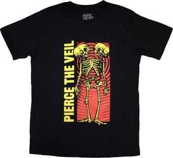 Pierce The Veil Tričko Wavy Skeleton Unisex Black XL