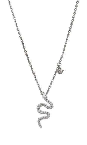 Emporio Armani Dámský stříbrný náhrdelník Had se zirkony EG3611040