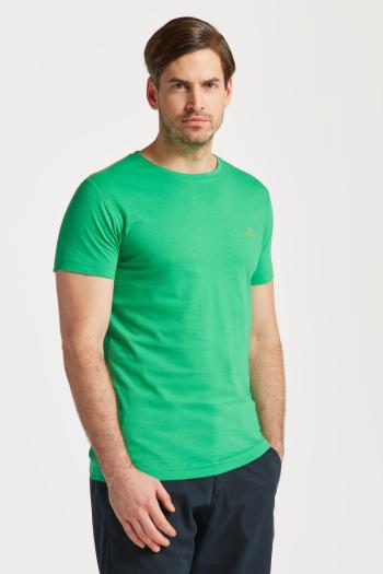 TRIČKO GANT CONTRAST LOGO SS T-SHIRT MID GREEN