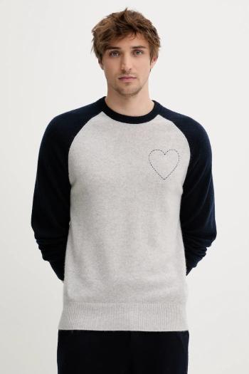 Kašmírový sveter FROM FUTURE šedá farba, ľahké, MPR02658